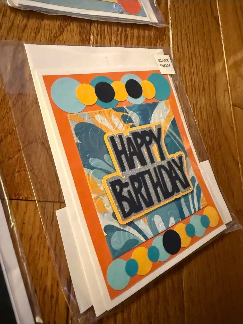 6 Handmade Thank You Happy Birthday Geometric Shape Masculine Man Greeting Cards